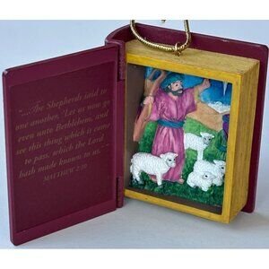 VTG 2002 DaySpring Cards Shepard Bible Story 2nd Series Christmas Ornament 2.5"